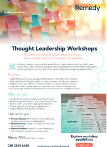 Thought Leadership Workshops Flyer Cover