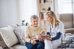 Marketing care technology - a carer and patient illustrate a post about a case study